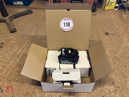 4 X 5.0A/H - 18V MAKITA BATTERIES