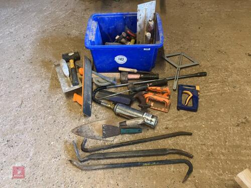 BOX OF ASSORTED HAND TOOLS