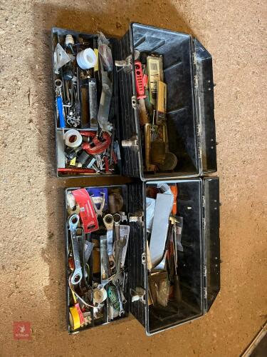2 X PLASTIC TOOL BOXES AND CONTENTS