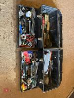 2 X PLASTIC TOOL BOXES AND CONTENTS - 2