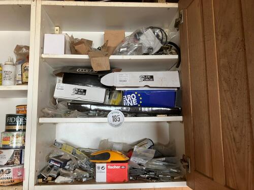 CUPBOARDS OF FIXINGS ETC