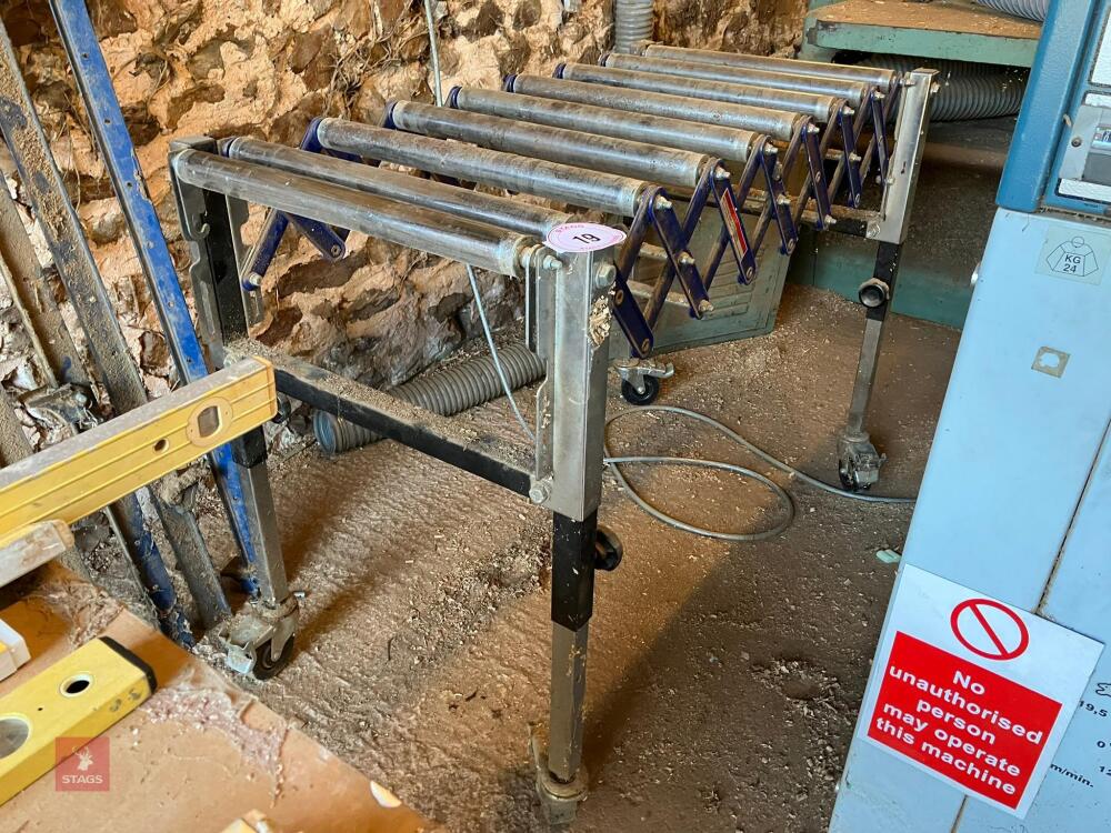 SCISSOR ROLLER TIMBER FEED TROLLY