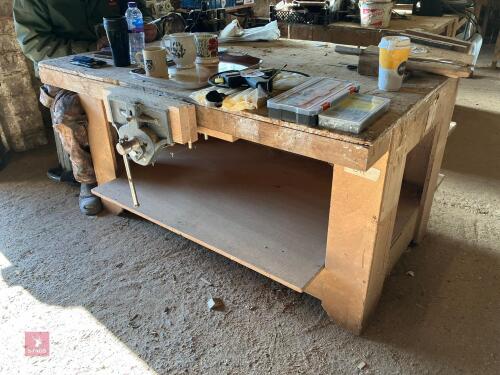 WOODEN WORKSHOP TABLE
