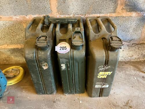 3 X JERRY CANS