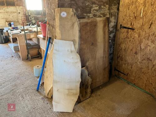 6 X HARDWOOD TIMBER SLABS