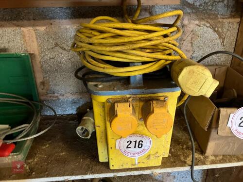 110V TRANSFORMER BOX & EXTENSION LEAD