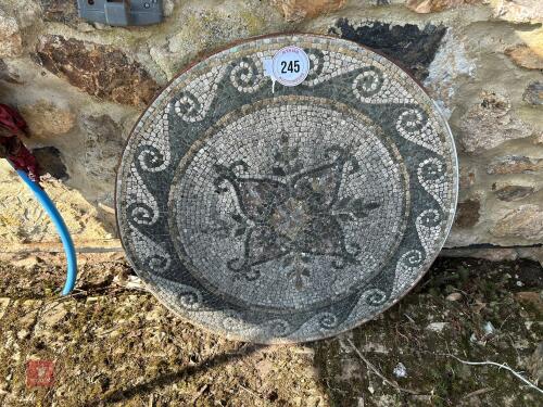 MOSAIC TOP CONCRETE GARDEN TABLE TOP