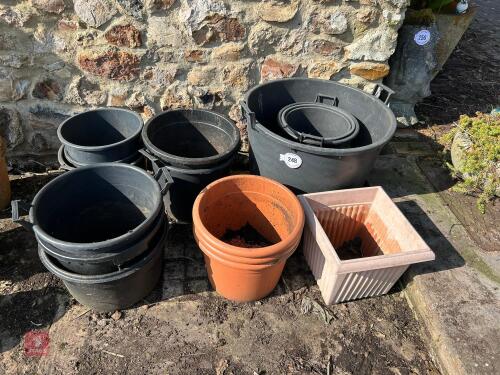 LARGE PLASTIC GARDEN FLOWER POTS