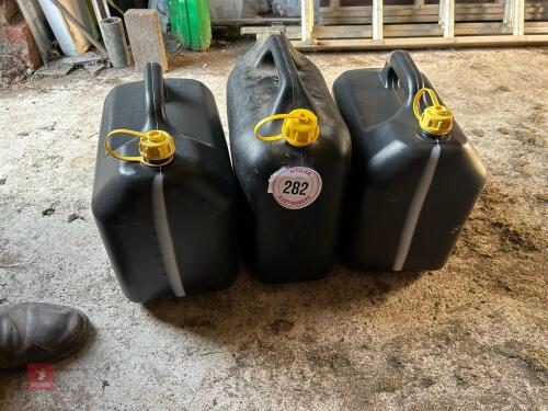 3 x 20L PLASTIC JERRY CANS