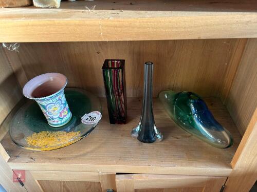 3 X GLASS VASES