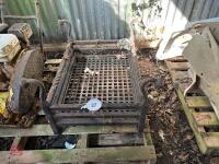 ORNATE HEAVY IRON FIRE HEARTH