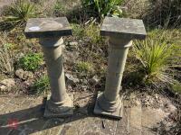 ORNATE MARBLE COLUMNS AND PEDESTALS