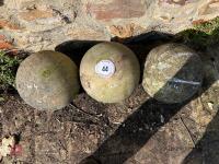 3 X SOLID MARBLE BALLS/SPHERES - 2