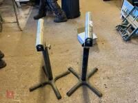 2 X ADJUSTABLE HEIGHT ROLLER STANDS - 3