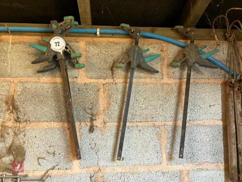 4 X WOLF CRAFT 60CM CLAMPS
