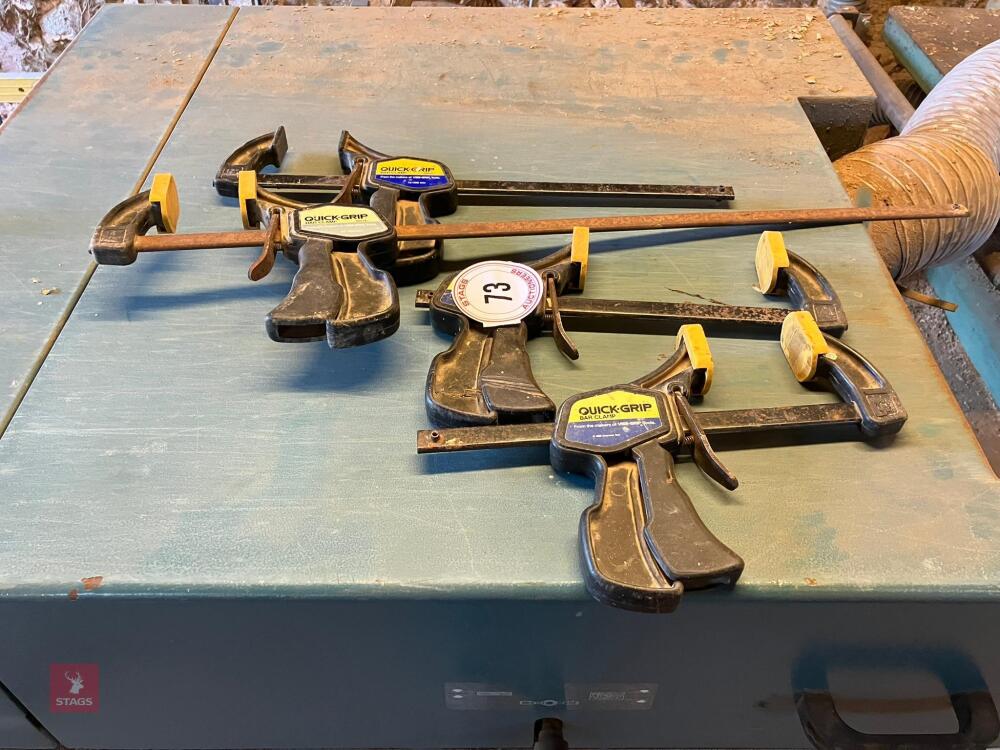 4 X QUICK-GRIP BAR CLAMPS