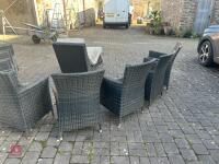 9 PIECE GARDEN FURNITURE SET - RATTEN - 8