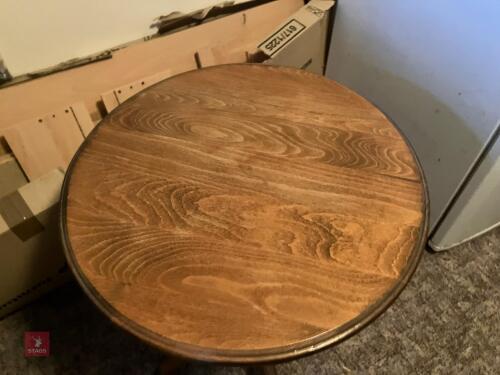 SMALL ROUND WOODEN TABLE
