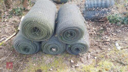 5 ROLLS OF RABBIT NETTING