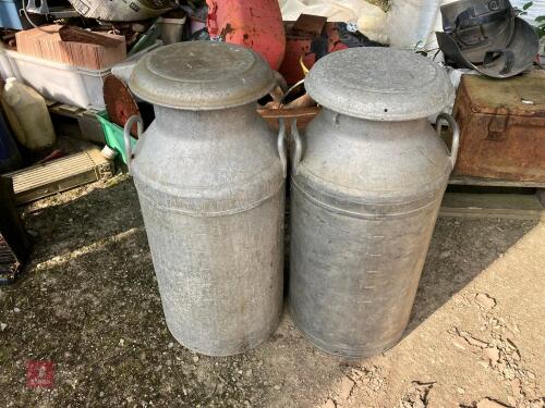 2 EXPRESS DAIRY CO. ALUMINIUM CHURNS