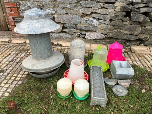 ASSORTED POULTRY FEEDERS & DRINKERS