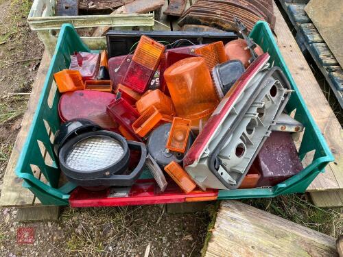 BOX OF LIGHT LENSES/SPARES