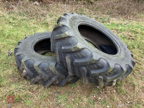 PAIR OF AGRIMAX BKT 370/85 R24 TYRES