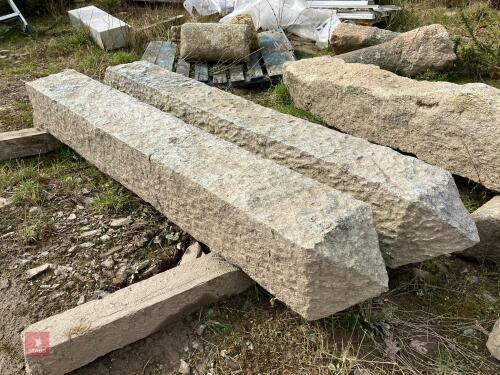 PAIR OF GRANITE PILLARS