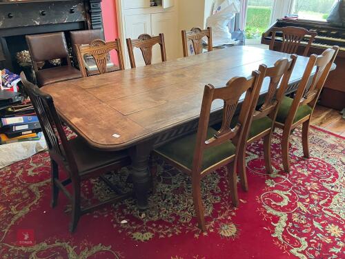 DINING TABLE & 8 CHAIRS (379)