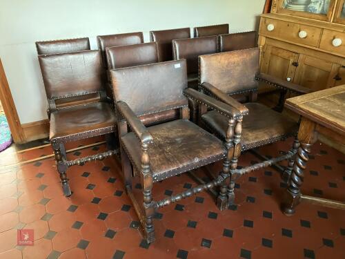 10 LEATHER BACK CHAIRS (391)