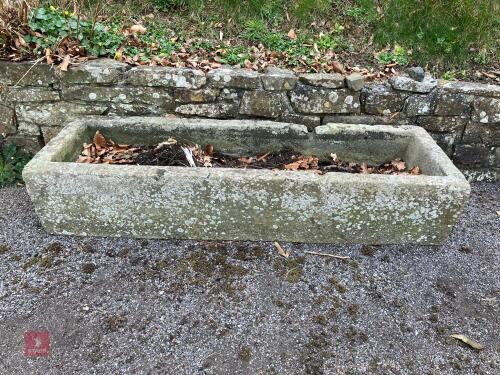 OBLONG SANDSTONE TROUGH/PLANTER (373)