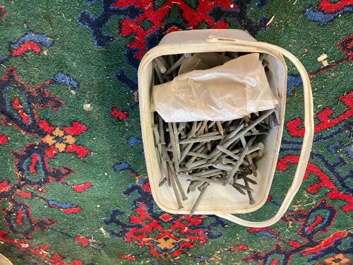 1 BUCKET OF NAILS