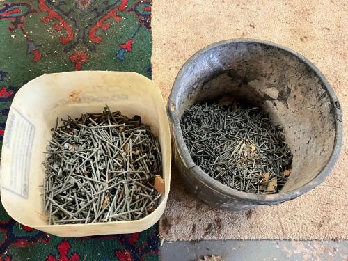 2 BUCKETS OF NAILS