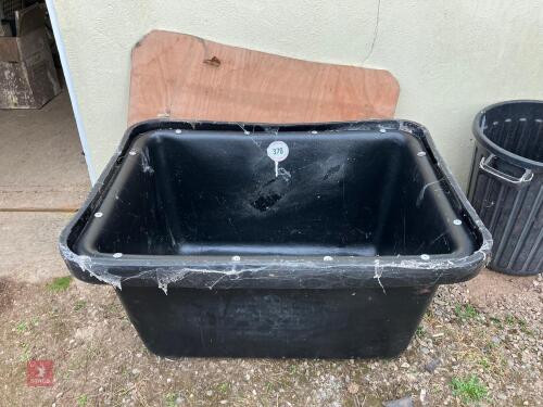 LARGE BLACK HD PLASTIC BIN (370)