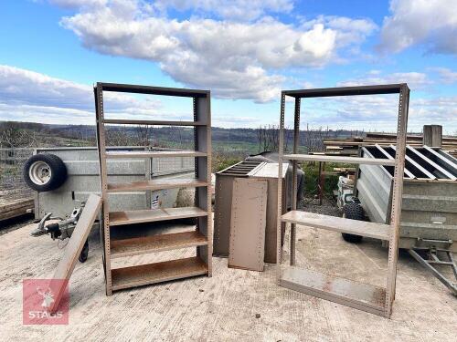 4 METAL DEXION SHELF UNITS