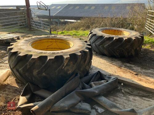PAIR OF 650/85 R38 REAR TRACTOR WHEELS