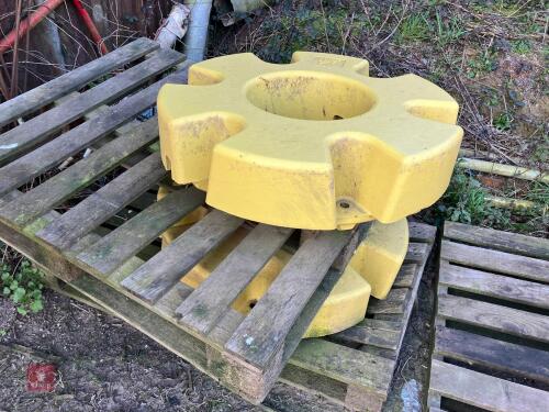 PAIR OF JOHN DEERE REAR WHEEL WEIGHTS