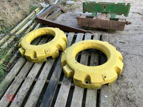 PAIR OF JOHN DEERE REAR WHEEL WEIGHTS
