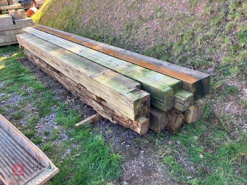 6 PITCHED PINE BEAMS