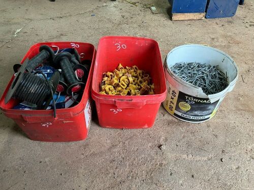 3 BOXES OF FENCING EQUIPMENT (30)