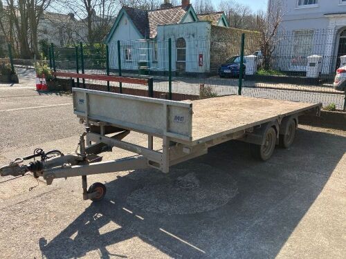 M+E 14' TWIN AXLE FLATBED TRAILER