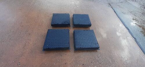 4 X SQUARE 320MM MANHOLE COVERS