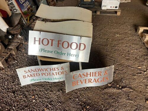 5 METAL ADVERTISING BOARDS