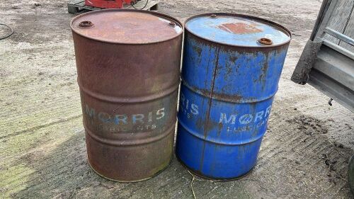 2 EMPTY METAL OIL DRUMS