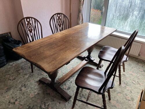 6' X 30'' TABLE & 4 CHAIRS