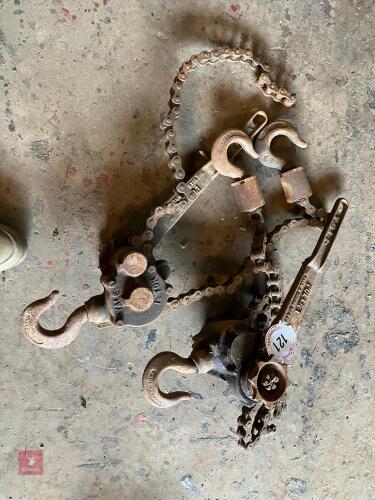 PAIR OF YALE HAND CRANK WINCHES