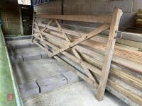 1 X 12' WOODEN DIAMOND BRACE FIELD GATE - 2