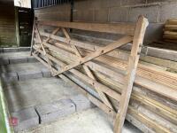1 X 12' WOODEN DIAMOND BRACE FIELD GATE - 3
