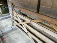1 X 12' WOODEN DIAMOND BRACE FIELD GATE - 7