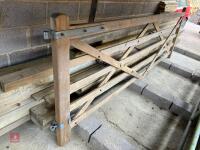 1 X 12' WOODEN DIAMOND BRACE FIELD GATE - 9